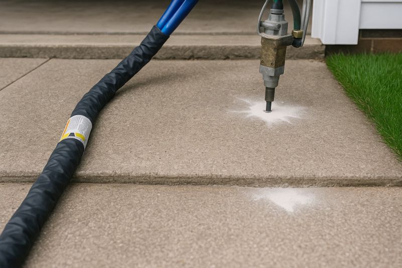 Concrete Mudjacking For Sunken Patios And Steps
